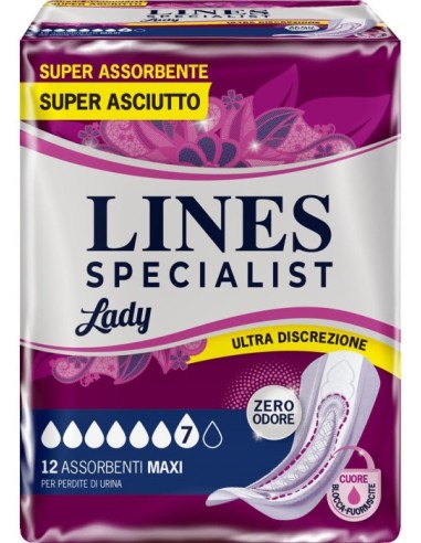 Lines Specialist Lady Maxi 12 Assorbenti