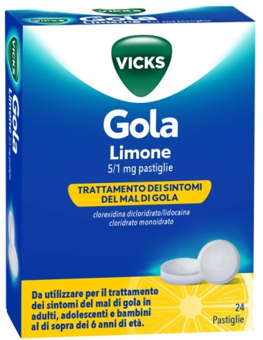 Vicks Gola 24 Pastiglie Limone