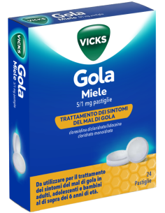 Vicks Gola 24 Pastiglie Miele