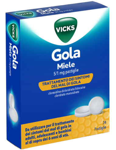 Vicks Gola 24 Pastiglie Miele