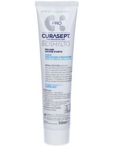 Curasept Biosmalto Mousse Carie Gusto Menta