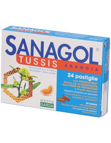 Sanagol Tussis Arancia 24 Caramelle