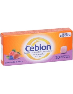 Cebion 20 Compresse Masticabili Gusto Frutti Rossi Senza...