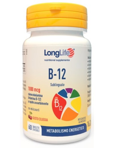 LongLife B-12 60 Tavolette Sublinguali 1000mcg