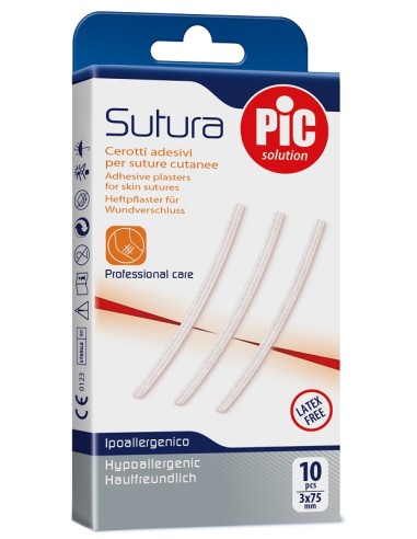 PIC SOLUTION SUTURA CEROTTI SUTURE CUTANEE 3X75...