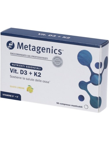 Metagenics Vit D3+K2 56 Compresse Masticabili