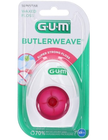 Gum Butlerweave Waxed Filo Interdentale 55m