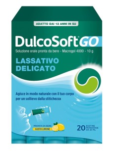 DULCOSOFT GO 20 BUSTINE DA 20 ML GUSTO LIMONE SENZA...